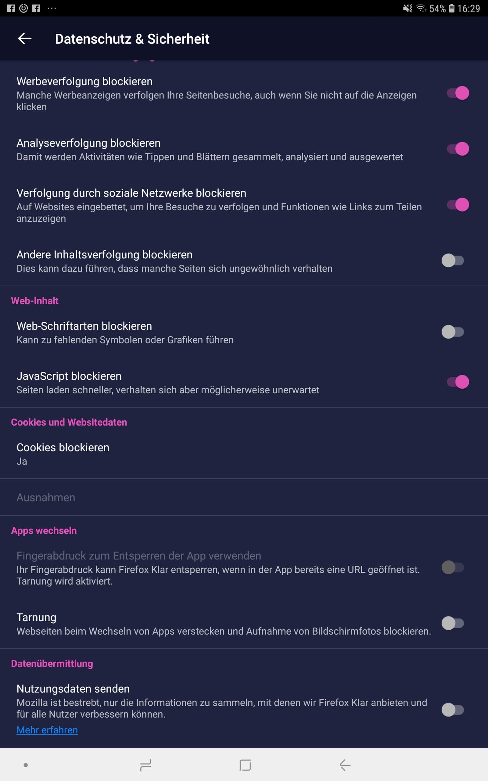 Wirklich privates Browsen mit Firefox Klar