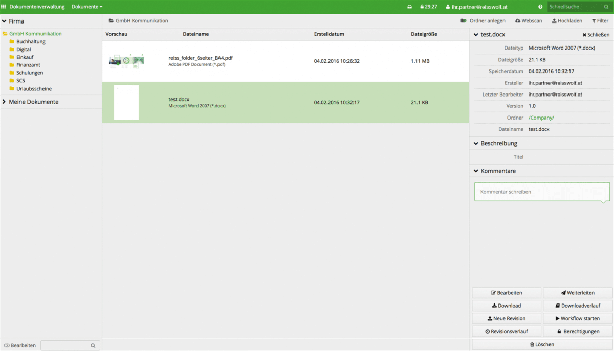 Dokumentenmanagement (DMS) mit REISSWOLF f.i.t.